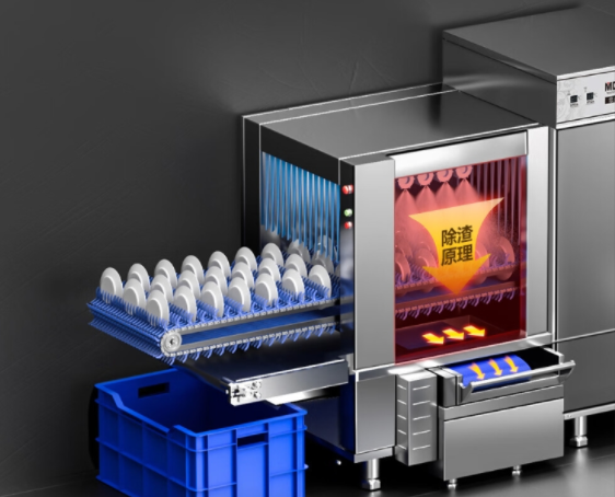 幼儿园食堂安全之选：温和揭盖洗碗机，呵护宝贝健康每一天