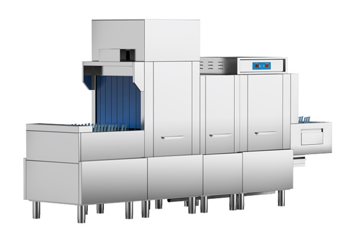 自助餐厅高效清洗方案：智能长龙洗碗机，应对就餐高峰